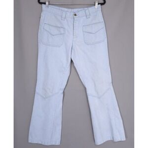 FARAH VINTAGE 1970s Flare‎ Bell Bootcut Jeans MADE IN USA 30x29 Blue No Size Tag